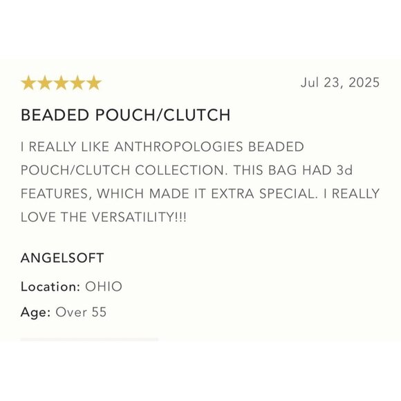 NWT - Anthropologie The Fiona Large Beaded Pouch - Picture 12 of 15